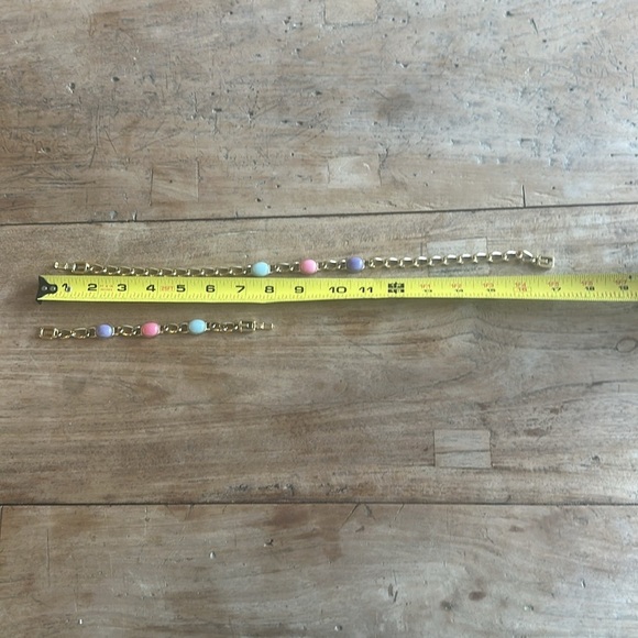 1960s Vintage Givenchy Gold Choker & Bracelet Set – Rare Pastel - Picture 12 of 12